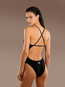 Bañador entero de playa para mujer Alte - Negro total