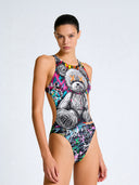 Bañador entero de mujer para entrenamiento PINUP 459PF - Psycho