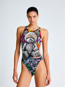 Bañador entero de mujer para entrenamiento PINUP 459PF - Psycho