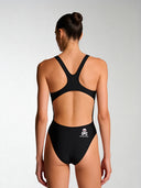 Bañador entero de entrenamiento para mujer PINUP 237P - Negro total