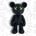 Art toy Teddy Psycho - Nero + Verde Lime