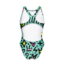 Costume intero bambina da allenamento PINUP 469PF - Royal, vista posteriore