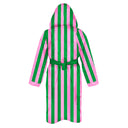 Albornoz niño - 28ACF Rayado rosa y verde