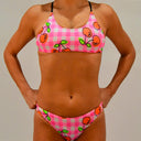Bikini donna da allenamento Maui 163MF - Vichy Ciliegie