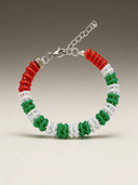Pulsera corchera Victory 602 Tricolor verde vista 4 — llavero, BONESWIMMER Made in Italy