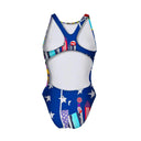 Costume intero donna da allenamento PINUP 497P - Medley, vista posteriore