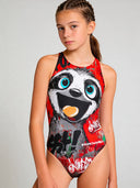 Costume intero bambina da allenamento Pinup 540P - Bradipo