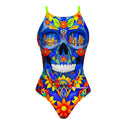 Costume intero donna da allenamento IBIZA 238IF - Blue skull, dettaglio del modello