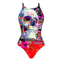 Costume intero donna da allenamento IBIZA 232I - Glitch, dettaglio del modello