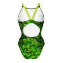 Costume intero donna da allenamento IBIZA 230I - Puzzle, dettaglio del modello