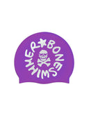 Gorro de silicona - Blanco logo negro grande