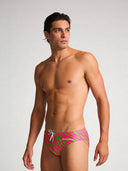 Slip de natación para hombre de entrenamiento H2OTTO 448HF - Rayas ácidas