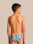 Slip de natación para niño de entrenamiento H2OTTO 442HF - Cuadros pop