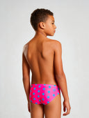 Slip de natación para niño de entrenamiento H2OTTO 440HF - Fucsia estrella azul