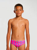 Slip de natación para niño de entrenamiento H2OTTO 440HF - Fucsia estrella azul