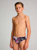 Slip da nuoto bambino da allenamento H2OTTO 428H - Glitch, dettaglio prodotto