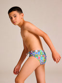 Slip de natación para niño de entrenamiento H2OTTO 442HF - Cuadros pop