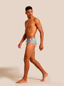 Slip de natación hombre para entrenamiento H2OTTO 442HF - Pop squares