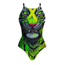 Costume intero donna da allenamento IBIZA 219I - Acid, vista frontale