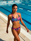 Bikini donna da allenamento Maui 174MF - Leopardo blu, dettaglio del modello