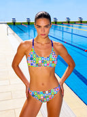 Bikini donna da allenamento Maui 183MF - Pop squares, dettaglio del modello