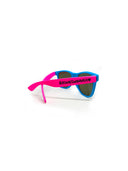 Gafas de sol modelo Wayfarer - Azul + Fucsia Flúor