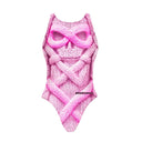 Costume intero bambina da allenamento Pinup 525P - Teschio Lana