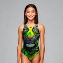 Costume intero bambina da allenamento Pinup 519P - Acid