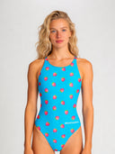 Bañador entero mujer para entrenamiento PINUP 563PF - Frambuesas