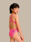 Bañador entero niña para entrenamiento PINUP 562PF - Patitos rayas