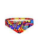 Slip da nuoto uomo da allenamento H2OTTO 435HF - Blue skull vista 3 — costume da nuoto uomo, BONESWIMMER Made in Italy
