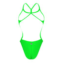 Costume intero donna da mare Milano - Verde Fluo