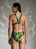 Bañador entero de entrenamiento mujer PINUP 519P - Acid: vista trasera, puesto