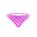 Slip bikini donna da mare Papeete L020PAF - Lilla Stelle Rosso Fluo, vista frontale