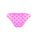 Slip bikini donna da mare Papeete L020PAF - Lilla Stelle Rosso Fluo, vista posteriore