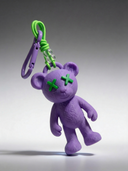 Teddy Psycho Charm - Lilla + Verde