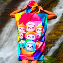 Poncho in microfibra 46PO - Sushi vista 3 — telo in microfibra, BONESWIMMER Made in Italy